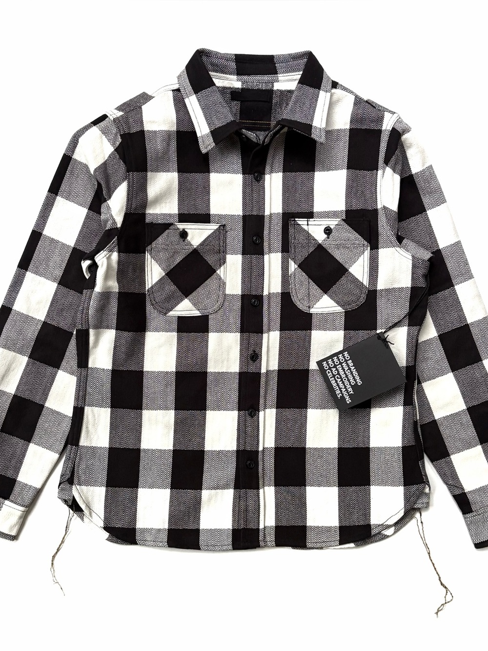NWT The Unbranded Brand UBS431 Ultra Heavyweight Flannel Work Shirt - Ecru